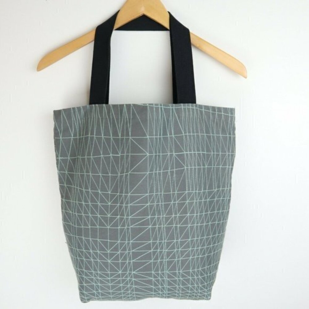 Luna Textiles Tote Bag Geometric Textured Upholstery Textile Fabric Shopper